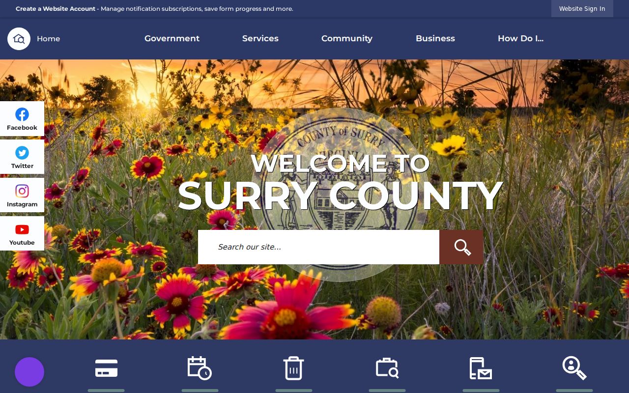 Surry County government source for criminal record offices